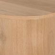 Novero Curved Floating TV Unit - 3 Door - 180cm - Medium - Wall Mounted - Natural Oak
