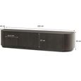 Novero Curved TV Unit - 4 Door - 220cm - Large - Espresso Oak