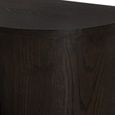 Novero Curved Floating TV Unit - 4 Door - 220cm - Large - Wall Mounted - Espresso Oak