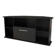 Knightsbridge Corner TV Unit - 115cm - Black Gloss