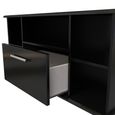 Knightsbridge Corner TV Unit - 115cm - Black Gloss