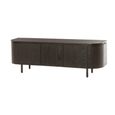 Tobago Curved TV Unit - 3 Door - 170cm - Large - Espresso Oak
