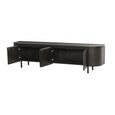 Tobago Curved TV Unit - 4 Door - 210cm - Large - Espresso Oak