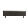 Tobago Curved TV Unit - 4 Door - 210cm - Large - Espresso Oak