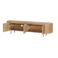 Tobago Curved TV Unit - 4 Door - 210cm - Large - Natural Oak