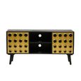 Arti TV Unit - 2 Door - Black - Mango Wood