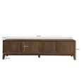 Cortez TV Unit - 4 Door - 210cm - Large - Brown - Mango Wood