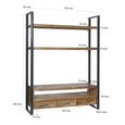 Nairobi TV Cabinet - 3 Drawer - 150cm - Medium - Natural - Rustic Mango Wood