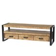 Nairobi TV Unit - 3 Drawer - 150cm - Medium - Natural - Rustic Mango Wood
