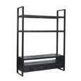 Norris TV Cabinet - 3 Drawer - 150cm - Medium - Charcoal - Rustic Mango Wood