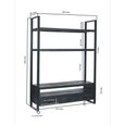 Norris TV Cabinet - 3 Drawer - 150cm - Medium - Charcoal - Rustic Mango Wood