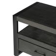 Norris TV Unit - 2 Drawer - 120cm - Small - Charcoal - Rustic Mango Wood