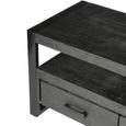 Norris TV Unit - 3 Drawer - 150cm - Medium - Charcoal - Rustic Mango Wood