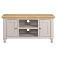 Chateau Standard TV Unit - 2 Door - Grey Painted - Pine