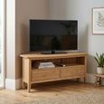 Cotswold Oak Corner TV Unit - 2 Drawer - Natural