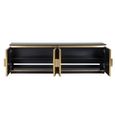 Ironville Brass Ribbed Extra Large TV Unit