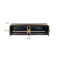 Ironville Brass Ribbed Extra Large TV Unit