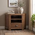 Oakridge Corner TV Unit - 1 Drawer - Dark Oak
