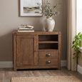 Oakridge Media Unit - 1 Door - 2 Drawer - Dark Oak