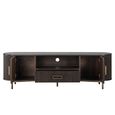Luxor Brushed Brass Ribbed Extra Large Curved TV Unit