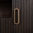 Luxor Brushed Brass Ribbed Extra Large Curved TV Unit