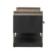 Cambon Dark Oak and Brass Extra Large TV Unit