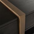 Cambon Dark Oak and Brass Extra Large TV Unit