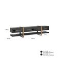 Cambon Dark Oak and Brass Extra Large TV Unit