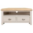 Windermere Painted Corner TV Unit - 2 Drawer - Oyster Grey