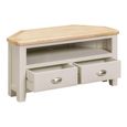 Windermere Painted Corner TV Unit - 2 Drawer - Oyster Grey