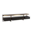 Alexander Jones TV Unit - 3 Drawer - 220cm - Large - Charcoal and Brass