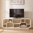 Brix Morgan TV Unit - 130cm - Small - Off White - Mango Wood