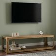 Claridge TV Unit - 160cm - Medium - Beige - Brushed Gold - Ceramic Top