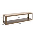 Claridge TV Unit - 160cm - Medium - Beige - Brushed Gold - Ceramic Top