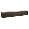 Lachance Floating TV Cabinet - 3 Door - 220cm - Large - Wall Mounted - Brown - Oak
