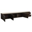 Lachance Floating TV Cabinet - 3 Door - 220cm - Large - Wall Mounted - Brown - Oak