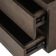 Lachance Floating TV Media Wall Cabinet - 3 Door - 220cm - Large - Wall Mounted - Brown - Oak