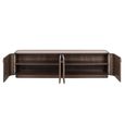 Willox Curved TV Cabinet - 4 Door - 190cm - Beige and Brown - Oak