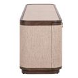 Willox Curved TV Cabinet - 4 Door - 190cm - Beige and Brown - Oak