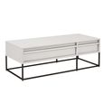 Albion Small TV Unit - 2 Drawer - Stone Grey and Black