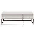 Albion Small TV Unit - 2 Drawer - Stone Grey and Black
