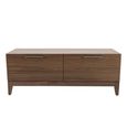 Peony TV Unit - 2 Drawer - Compact - Walnut - Wood