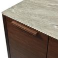 Willow TV Unit - 2 Door - 2 Drawer - Tobacco Walnut and Beige - Wood and Marble Effect