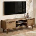 Sorrento TV Unit - 2 Door - 149cm - Medium - Chevron - Elm Wood