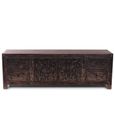 Manhattan TV Unit - 2 Door - 4 Drawer - 180cm - Medium - Black - Distressed Pine Wood