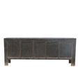 TV Unit - 5 Door - 224cm - Large - Black - Distressed Wood