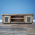 Jupiter Industrial Low TV Cabinet - 2 Sliding Door - 160cm - Medium - Mango Wood