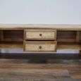 Curved Fluted TV Cabinet - 2 Door - 180cm - Medium - Mango Wood