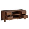 New Monterey Straight TV Unit - 4 Drawer - 135cm - Walnut - Acacia Wood