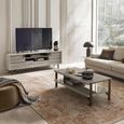 Jupiter TV Unit - 2 Door 1 Drawer - Large - Eco Stone and High Gloss Pearl Line